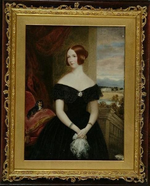 Sophia Georgina Bigland Of Bigland Hall, Lancashire Oil Painting by Cornelius Beris Durham