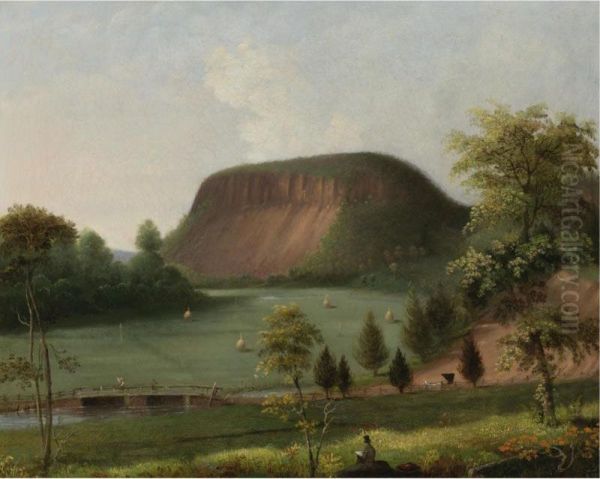 East Rock, New Haven, Connecticut Oil Painting by George Henry Durrie