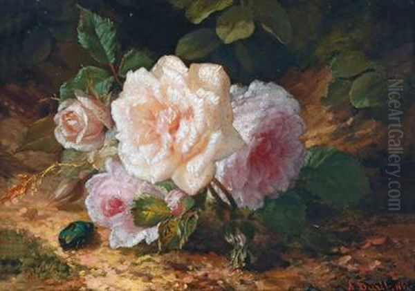 Rosen Oil Painting by Auguste Durst