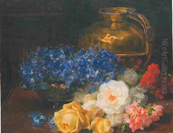 Jetee De Fleurs Oil Painting by Hortense Dury-Vasselon