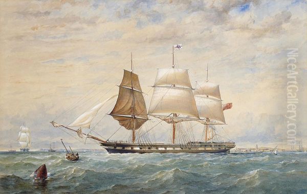 The East Indiaman Oil Painting by Thomas Goldsworth Dutton