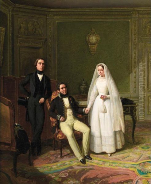 Le Jour Du Mariage Oil Painting by Pierre Duval-Lecamus