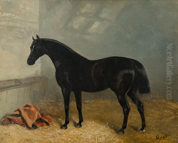 'elmsdale' In A Stable Oil Painting by J. Duvall