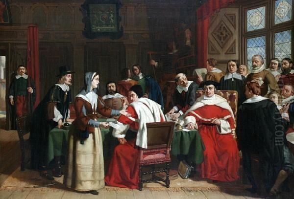 The Marriage Settlement Oil Painting by Thomas George Duvall