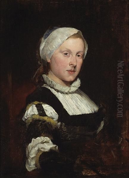 Young Frau Oil Painting by Frank Duveneck