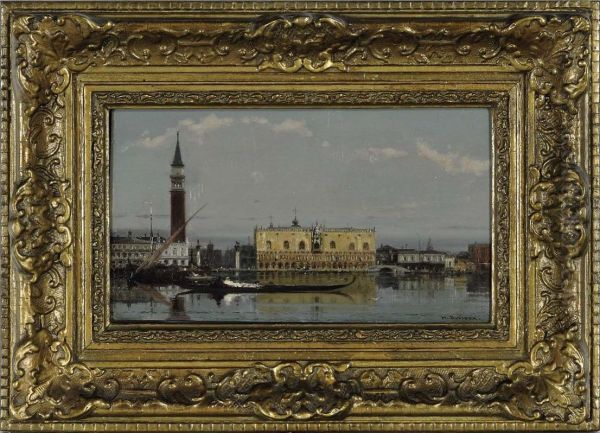 View Of Venice Oil Painting by Henri Duvieux