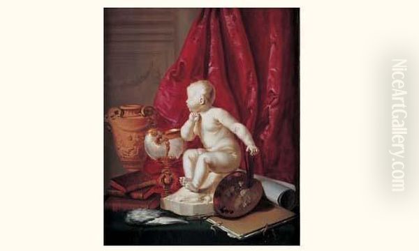 Nature Morte : Allegorie Des Arts Oil Painting by Thomas Germain Duvivier