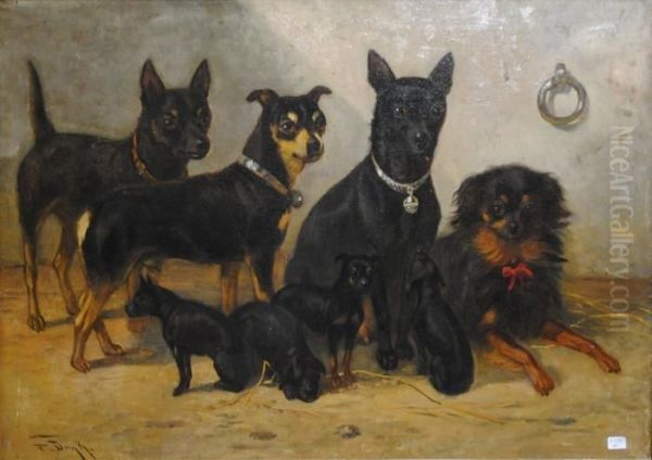 Aux Chiens Oil Painting by Francois Duyck