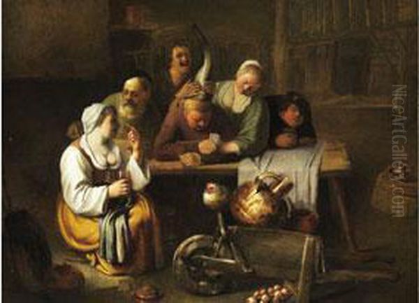 Der Verspottete Kartenspieler Oil Painting by Pieter Jacobsz. Duyfhuysen