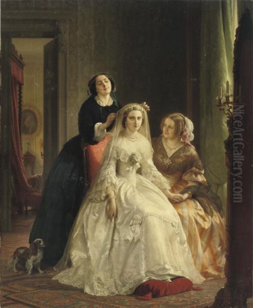 The Bride Oil Painting by Josephus Laurentius Dyckmans