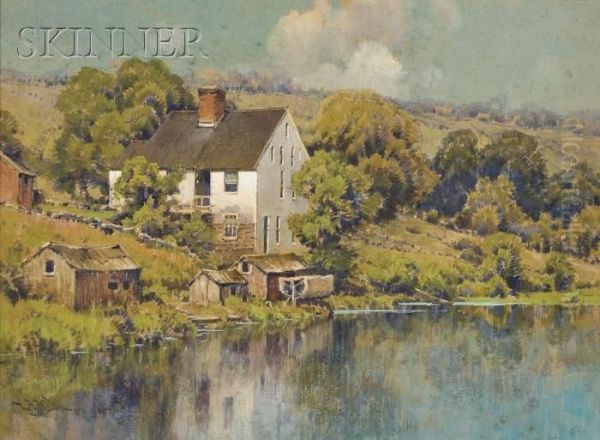 The White House On The Lake Oil Painting by Hezekiah Anthony Dyer