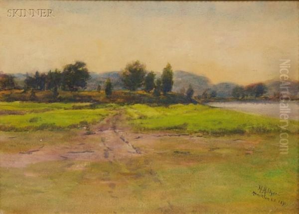 Lot Of Two Landscape Views: Oil Painting by Hezekiah Anthony Dyer