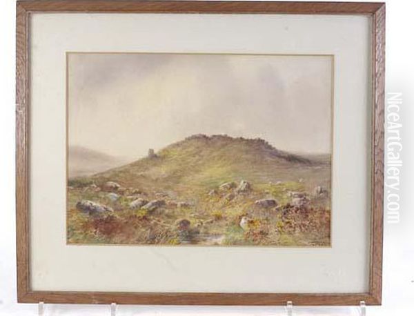 Creekston Tor, Dartmoor Oil Painting by William Henry Dyer