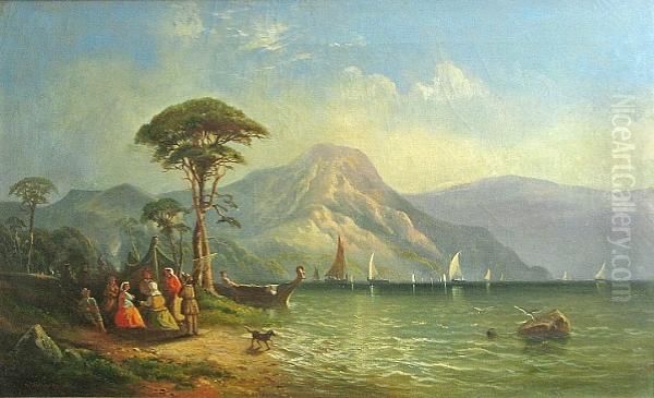 Morning On The Coast Of Italy Oil Painting by Samuel P. Dyke