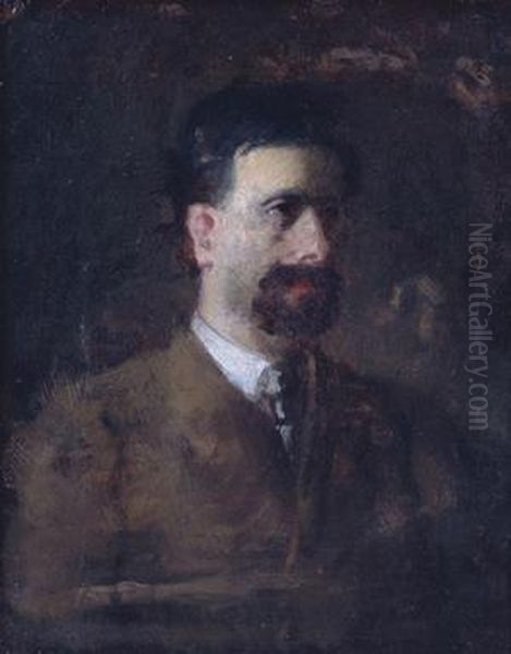 Portrait Of A Man Oil Painting by Susan H. Macdowell Eakins