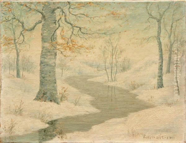 ''winter Scene In Cinncinnati Oil Painting by John Franklin Earhart