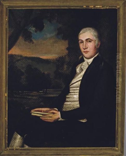 Portrait Of A Gentleman, Seated Three-quarter Length In A Landscape Oil Painting by Ralph Earl