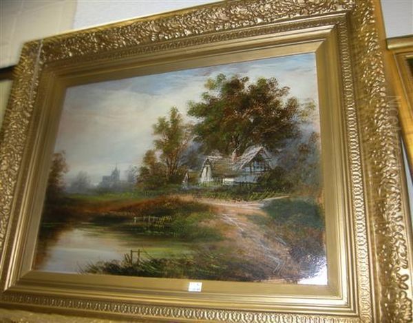 Breckland Landscape Oil Painting by Thomas William Earl