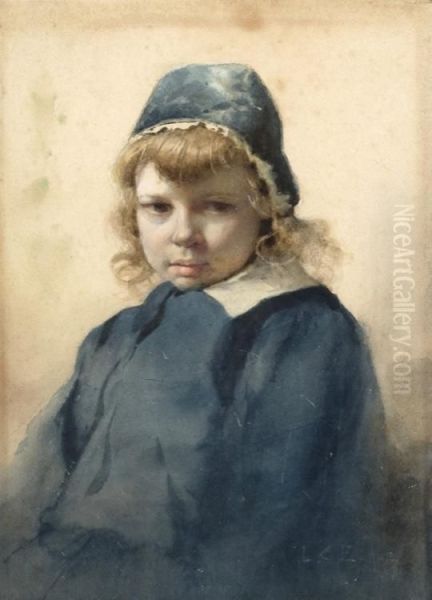 Portrait Of A Child Oil Painting by Lawrence Carmichael Earle