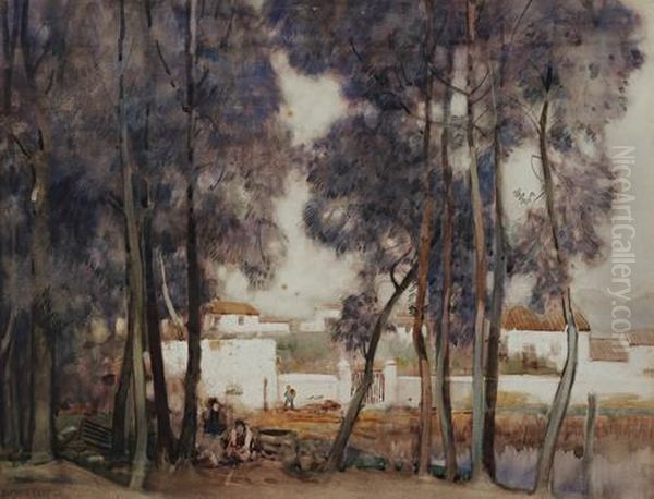 Algerias, Spain Oil Painting by Sir Alfred East