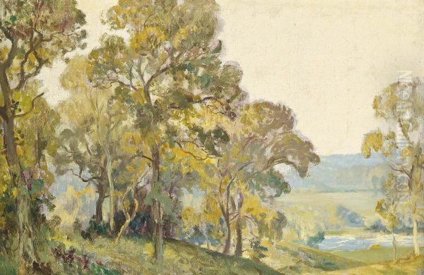 Late Summer Oil Painting by Sir Alfred East