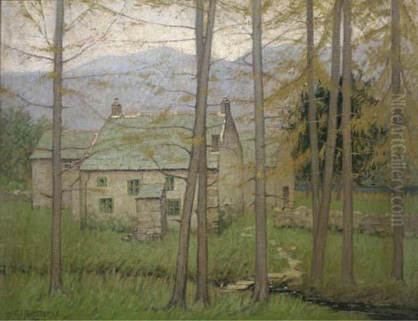 A Woodland Cottage Oil Painting by Charles Herbert Eastlake