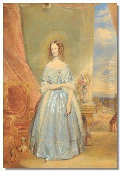 Portrait Of Anna Mary Oil Painting by Reginald Easton