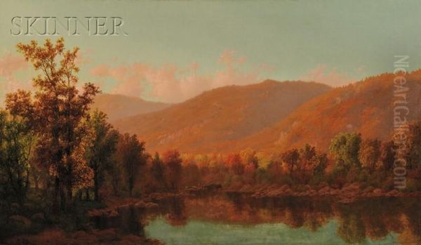 Autumn Landscape Oil Painting by Charles Harry Eaton