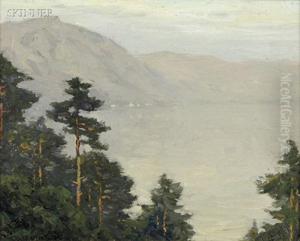 Lake Como Oil Painting by Charles Warren Eaton