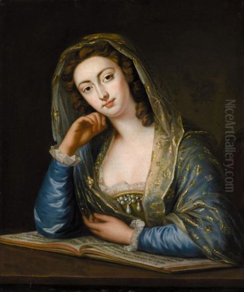 Portait Of Margaret [peg] Woffington (1720?-1760) Oil Painting by John Giles Eccardt