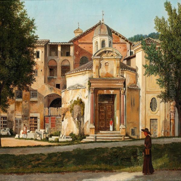 En Anden Del Af Via Sacra Oil Painting by Christoffer Wilhelm Eckersberg