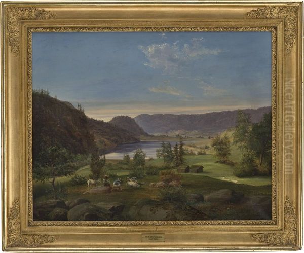 Pastoral Landscape Oil Painting by Johan Frederick Eckersberg