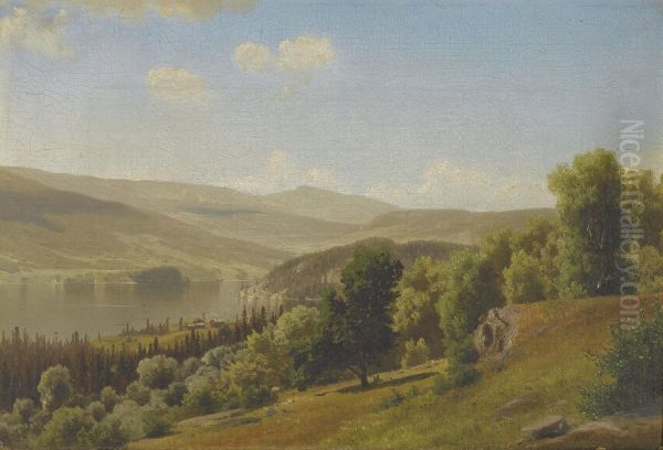 Landscape In Norway Oil Painting by Johan Frederick Eckersberg