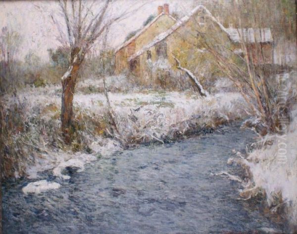 Paysage De Neige Oil Painting by Frederick Charles Vipont Ede