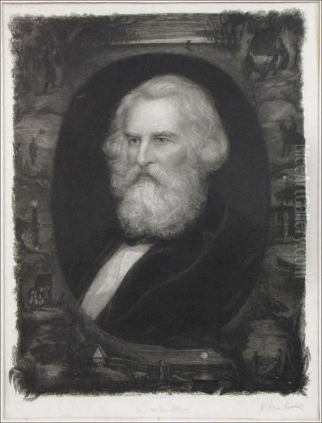 Portrait Of Henry Wadsworth Longfellow Oil Painting by William Edgar Marshall