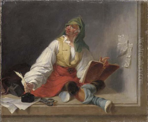 Sammy The Tailor Oil Painting by Francis W. Edmonds