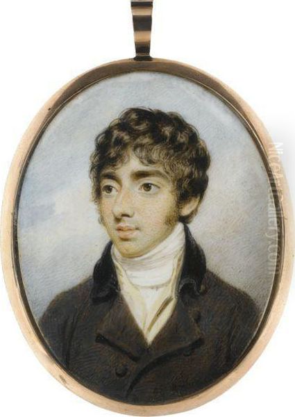 Portrait Of Thomas Girtin (1775-1802) Oil Painting by Henry Edridge