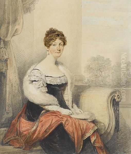 A Lady Oil Painting by Henry Edridge