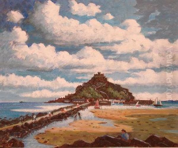 St Ives Society Of Artists Oil Painting by John Edwards