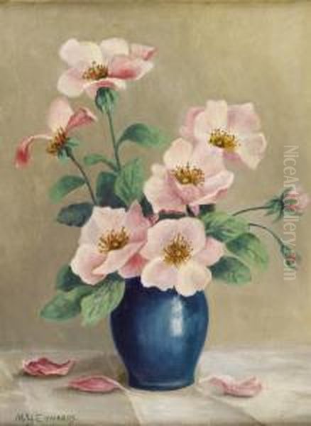 Still Life With Pink Anenome by Mary Edwards