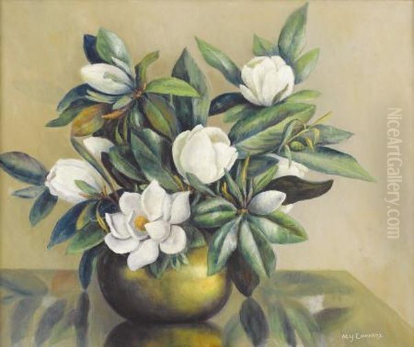 Still Life With Magnolia Blossoms by Mary Edwards