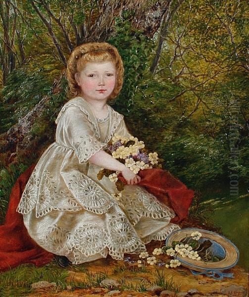 The Primrose Girl Oil Painting by Mary Ellen Freer Edwards