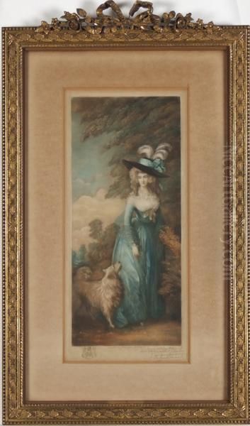 Lady Hallett Oil Painting by Samuel Arlent Edwards