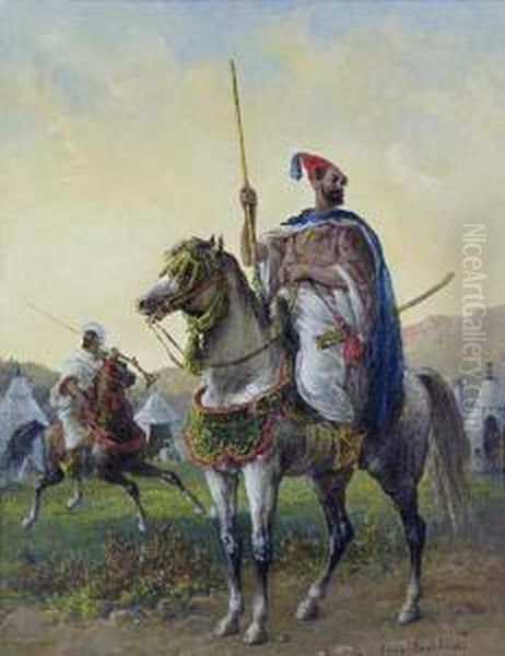 Arab Warrior Oil Painting by Victor Eeckhout