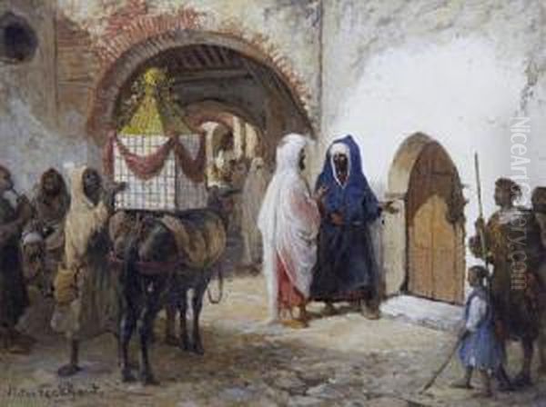 The Procession Oil Painting by Victor Eeckhout