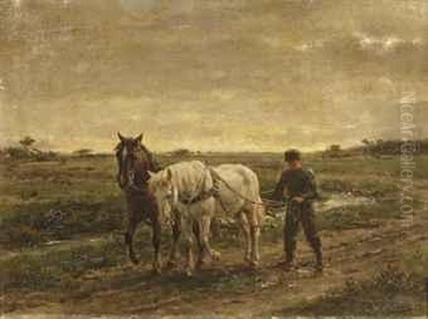 Working The Land Oil Painting by Otto Eerelman