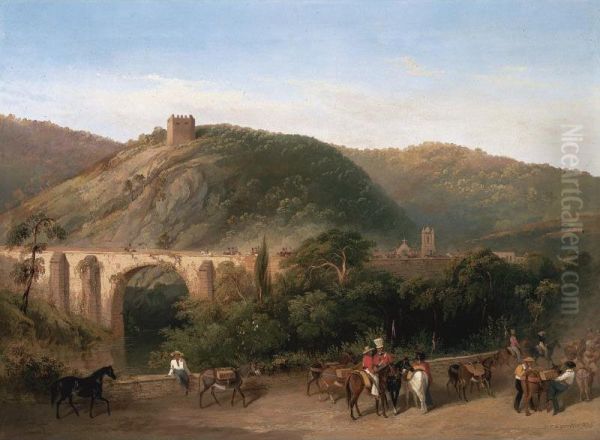 A View Of Aguas Calientes, Mexico Oil Painting by Daniel Thomas Egerton