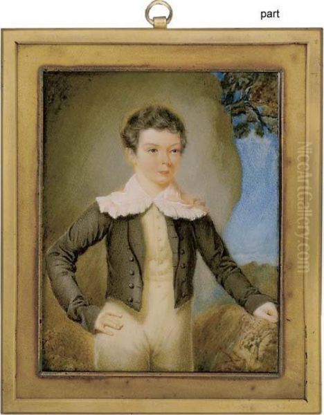 A Young Boy Oil Painting by William Egley