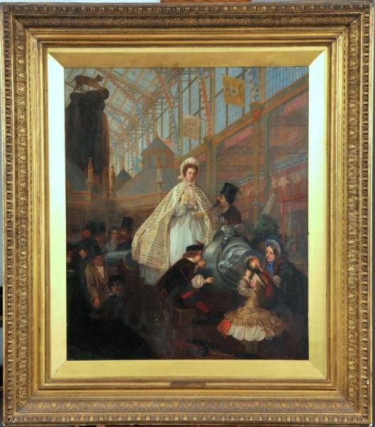 The International Exhibition Of 1862 Signed With Another Monogram And Dated 1862 Oil Painting by William Maw Egley