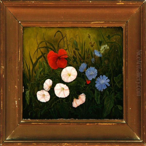 A Study Of Wild Flowers Oil Painting by Lise Ehlern